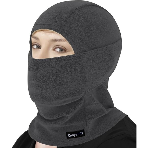 Women\'s Dark Grey Balaclava Mask Warm Windproof Lightweight Winter Face Mask